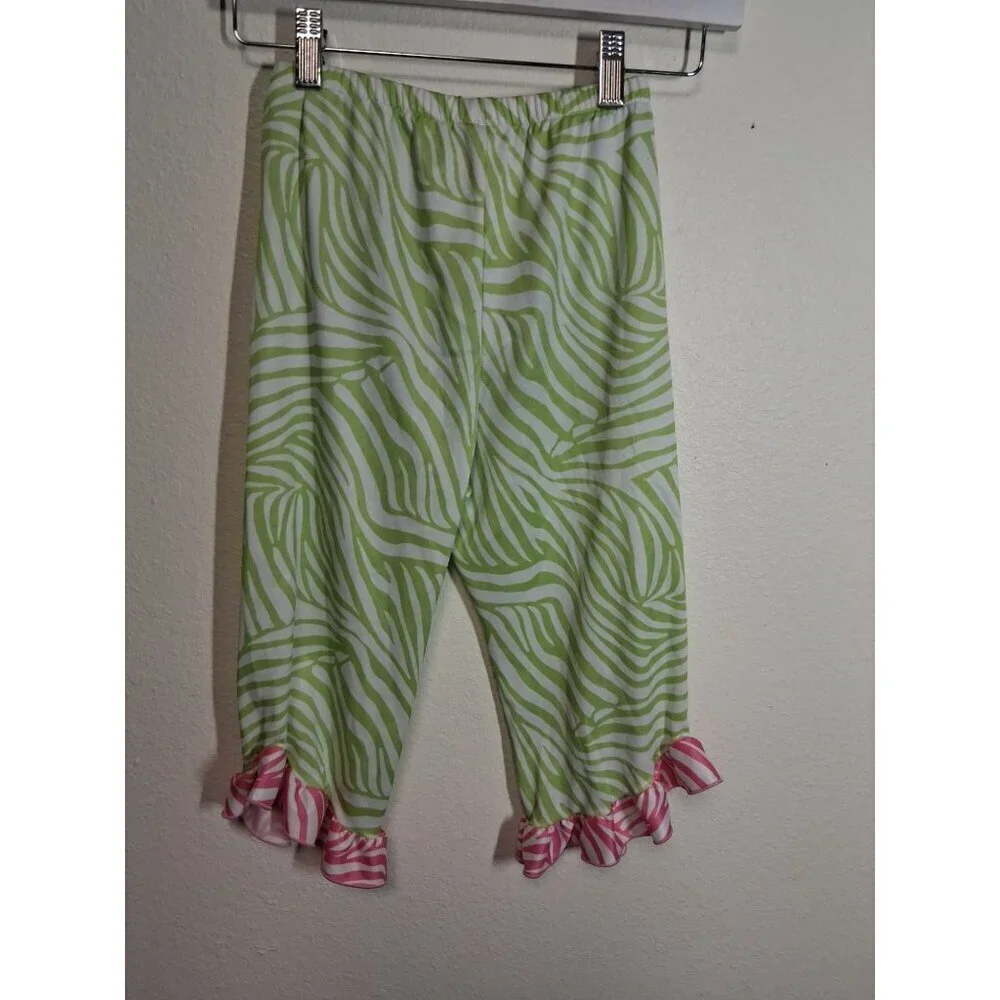VTG Laura Dare 2 Piece Outfit Colorful Zebra Animal Print Y2K Girls Size 8